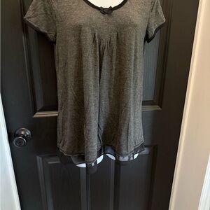 Simply Vera Vera Wang Charcoal and Black Pajama Top